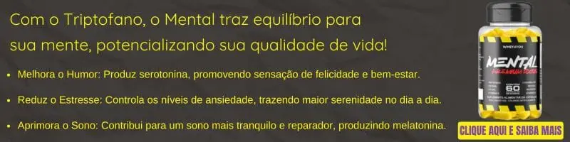 Mental Premium com Triptofano e nutrientes para saúde cerebral